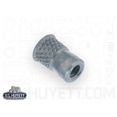 Rivet Nut, #6-32 Thread Size, 0.255 In Flange Dia., .370 In L, Steel